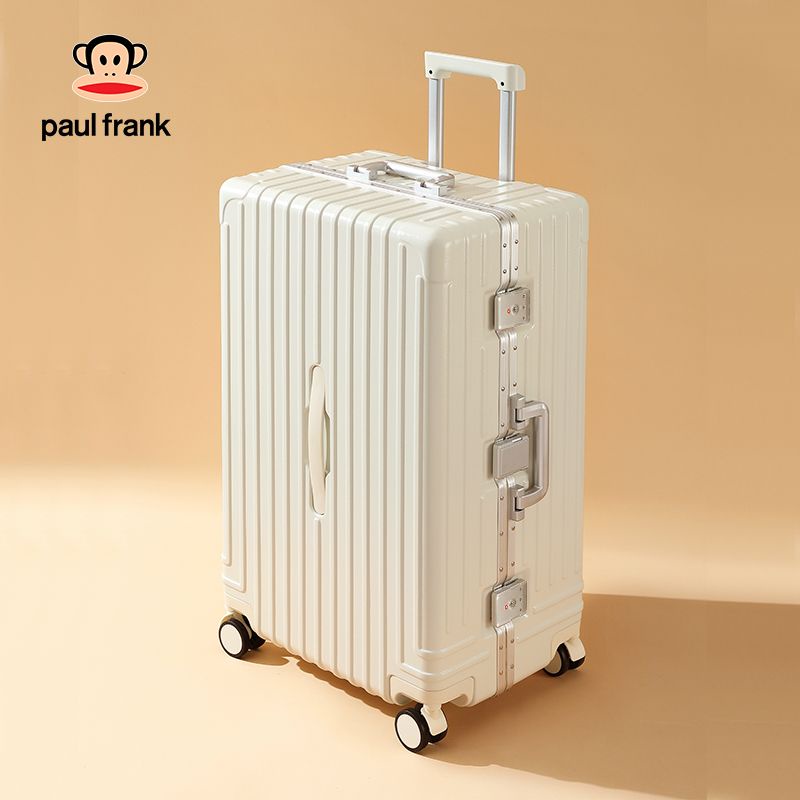 Paul Frank Big Mouth Monkey กระเป๋าเดินทางหนัง กรอบอลูมิเนียม ความจุขนาดใหญ่ 24 ซม. 32 ซม. สําหรับผู