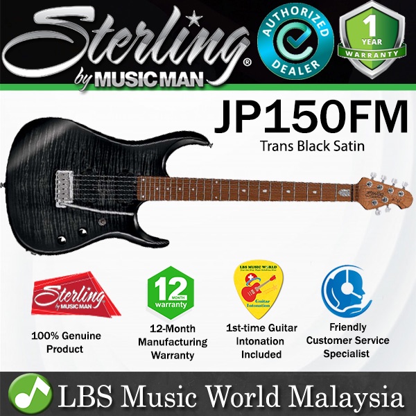 Sterling JP150FM กีต้าร์ไฟฟ้า John Petrucci - Trans Black Satin (JP150 FM)