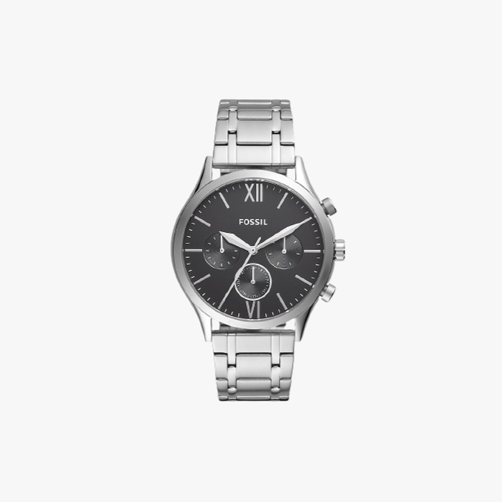 Fossil นาฬิกาข้อมือผู้ชาย Fossil Fenmore Midsize Multifunction Stainless Steel Watch  Silver  รุ่น BQ2406