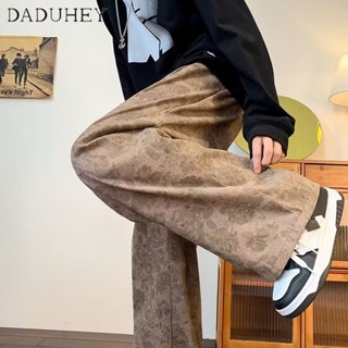 DaDuHey🔥 Mens 2022 Trendy All-Matching Ins Hong Kong Style Fashion Loose Corduroy Straight Pants Casual Pants