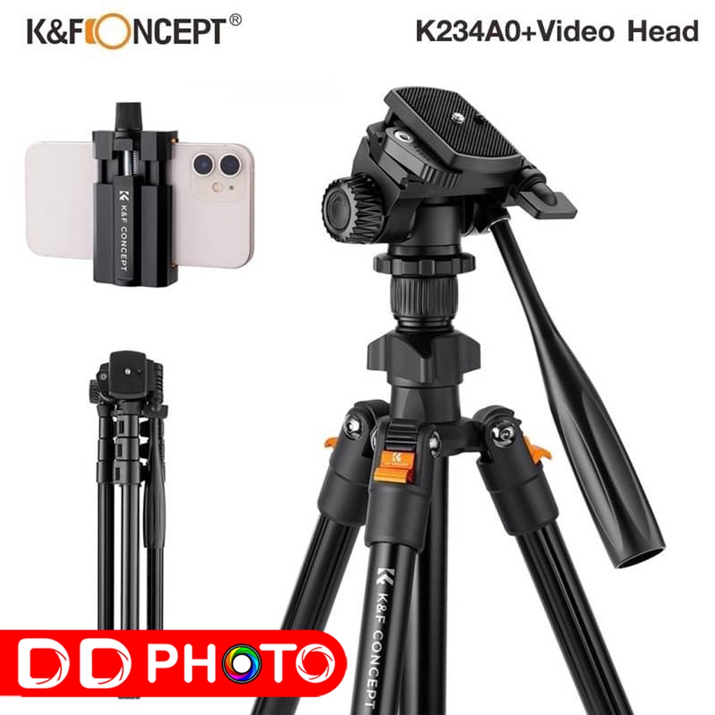 K&F Concept KF09.115 Aluminum TRIPOD K234A0+BH-28L ขาตั้ง อลูมิเนียม