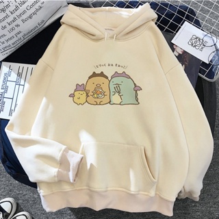 เสื้อฮู้ดดี้ แบบสวมหัว ลายกราฟฟิค Sumikko Gurashi สไตล์เกาหลี ฮาราจูกุ สําหรับผู้หญิง 2022