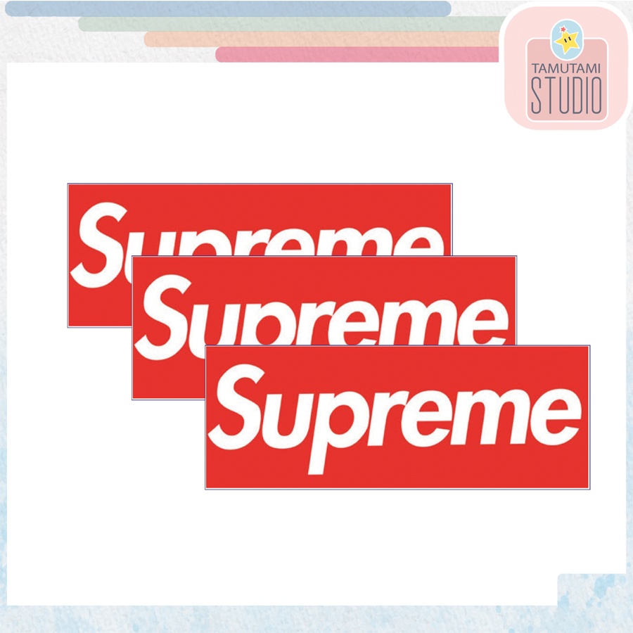 Sticker Supreme สติกเกอร์ลาย Supreme สติกเกอร์กันน้ำ ขนาด 3.5 x 10.5 cm