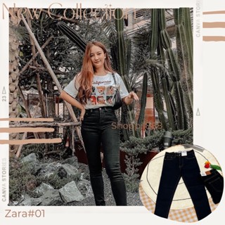 Zara ดำสนิท ขาเดฟผ้ายืด