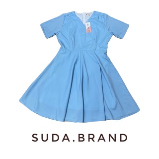 SUDA.BRAND - เดรสสีฟ้าพาสเทล หวานๆลูกคุณหนู