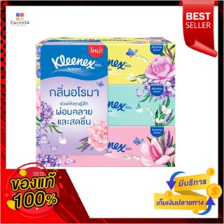 คลีเน็กซ์เซนส์กลิ่นอโรม่า120 แผ่น แพค 3KLEENEX SCENTED AROMA 120SHEETS PACK3