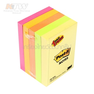 3M Post-It กระดาษโน๊ต คละสี ขนาด 2x3 นิ้ว รุ่น 656-4 VAD ติดซ้ำใหม่ได้หลายครั้ง ไม่ทิ้งคราบกาวและไม่ทำให้ลอกออกง่าย B