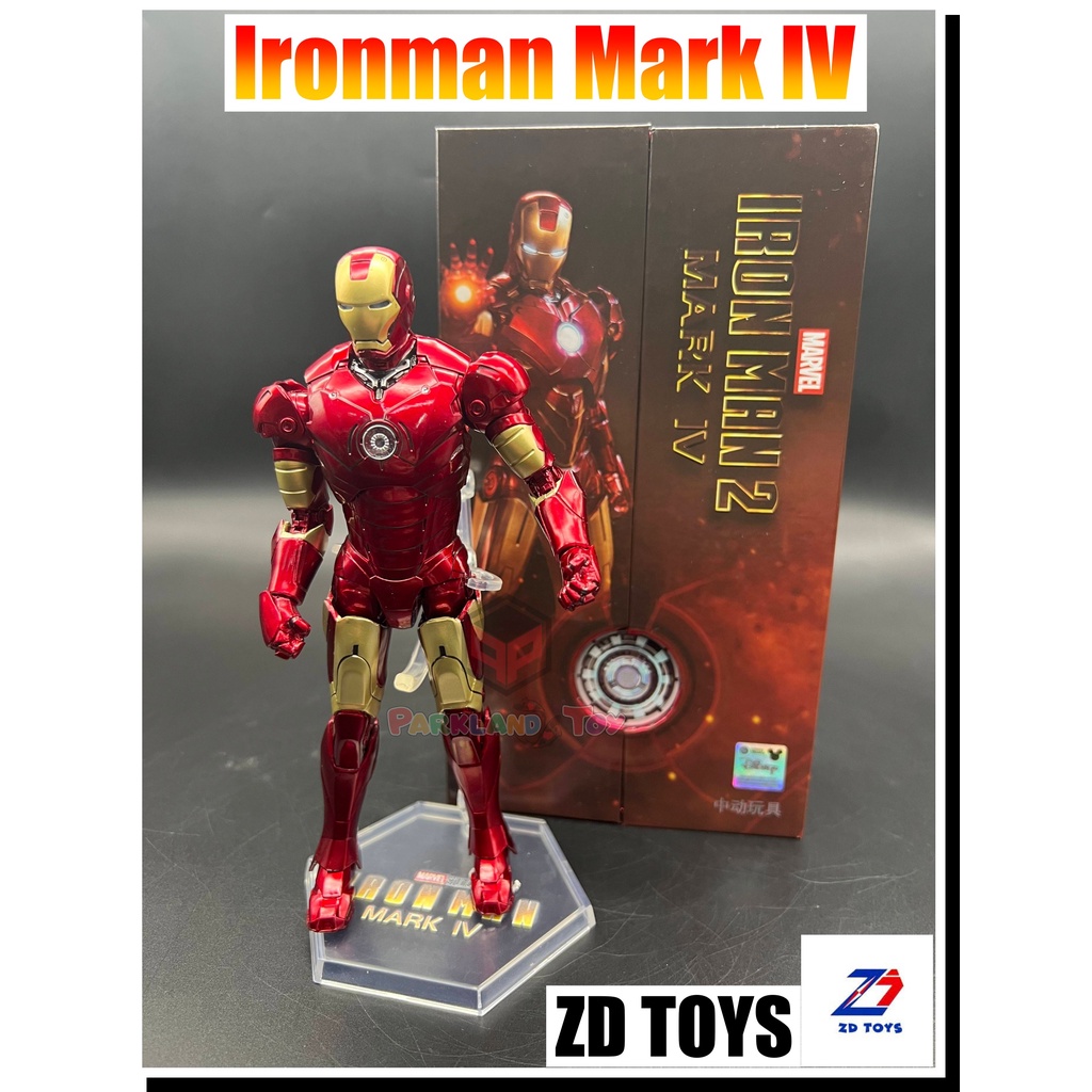 โมเดล ไอรอนแมน Mark IV (MK4) 🔥ZD Toy Marvel🔥 แซดดีทอย สูง 18-20CM Model Ironman Mark IV ZD TOYS tall 18-20CM