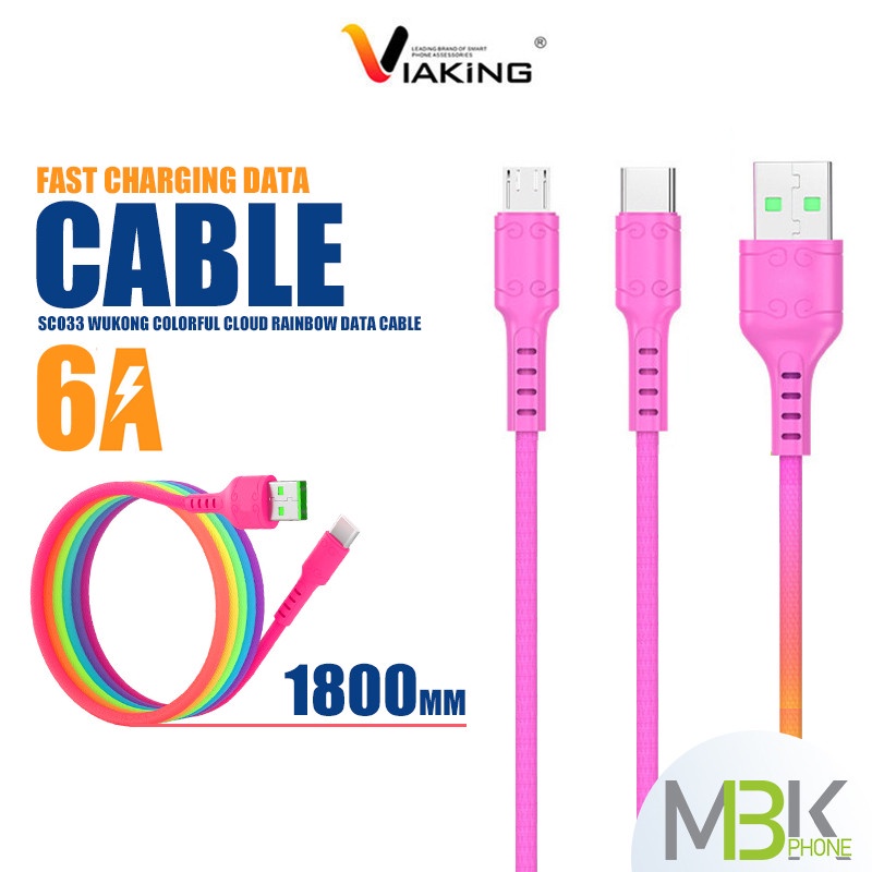 สายชาร์จเร็ว VIAKING รุ่น SC033,SC035,PD18 รองรับ PD,5A-6A Fast charge อุปกรณ์ชาร์จ สายมีแบบ 3in1,เดี่ยว