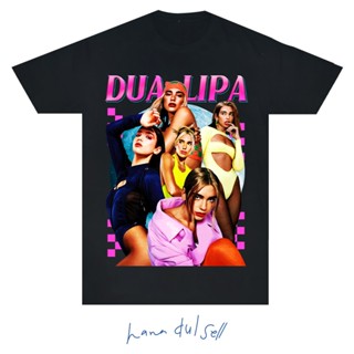 เสื้อยืด Dua Lipa วินเทจแรงบันดาลใจผ้าฝ้ายขนาดใหญ่เสื้อยืดหลวมสําหรับผู้ชายเสื้อยืดขนาดใหญ่ 3jJ