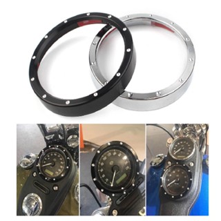 Black/Chrome Motorcycle Speedometer Gauge Bezel Trim Ring CNC Instrument Cover for Harley Sportster 883 1200 Dyna Softai