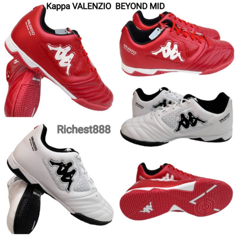 Kappa รองเท้าฟุตซอล KAPPA VALENZIO BEYOND MID หนังแท้ GF14V2  Size39-44