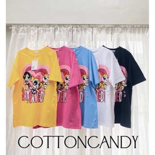 (พร้อมส่ง) เสื้อยืด Oversize Powerpuff Girl สีสดใส สวยมาก