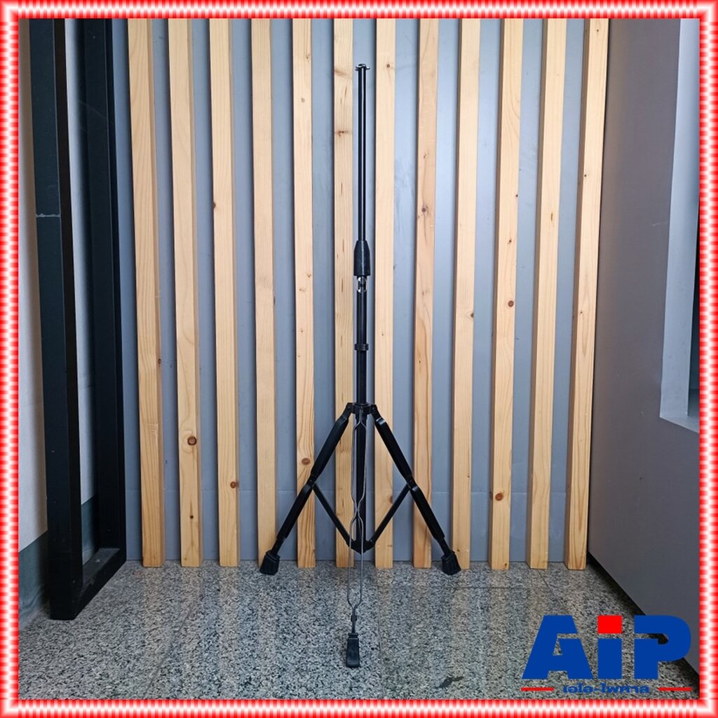 ขาตั้งไมค์ขาตรงดำ ขา3แฉก MP-2 ขาไมค์ตั้งพื้น วัสดุทำจากเหล็กคุณภาพสูง สีดำ แบบตรง ไม่รวมคอสวมไมค์ MP