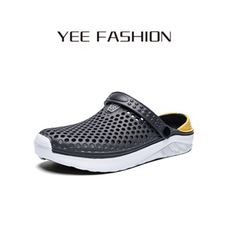 Yee Fashion รองเท้าแตะชาย  ชาย เท่ๆ ชาย แตะ แตะยางนิ่มแบบสวมรัดส้น หัวโต กลางแจ้ง รองเท้าชายหาด 22092205