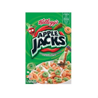 Kelloggs Apple Jacks Cereal 340g ซีเรียล ข้าวสาลี และ ข้าวบาร์เลย์ อบกรอบ