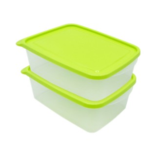 Therichbuyer กล่องอาหารทรงเหลี่ยม Chef Box MICRON WARE รุ่น JCP-6076 ความจุ 2,000 มล. (แพ็ก 2 ใบ) สีเขียว