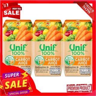 ยูนิฟน้ำแครอท+ผักผลไม้รวม100% 200มล.X3UNIF CARROT MIXED VEG.+ FRUIT JUICE100%