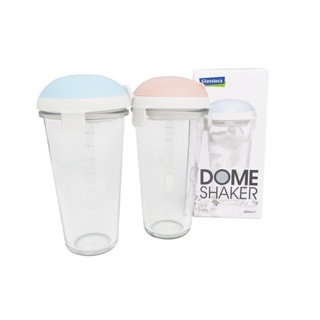 *พร้อมส่ง*แก้ว Dome Shaker ยี่ห้อ Glasslock ของแท้นำเข้าจากเกาหลี 450 ml สีชมพู