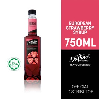 ไซรับ Davinci European Strawberry Syrup 750 Ml.