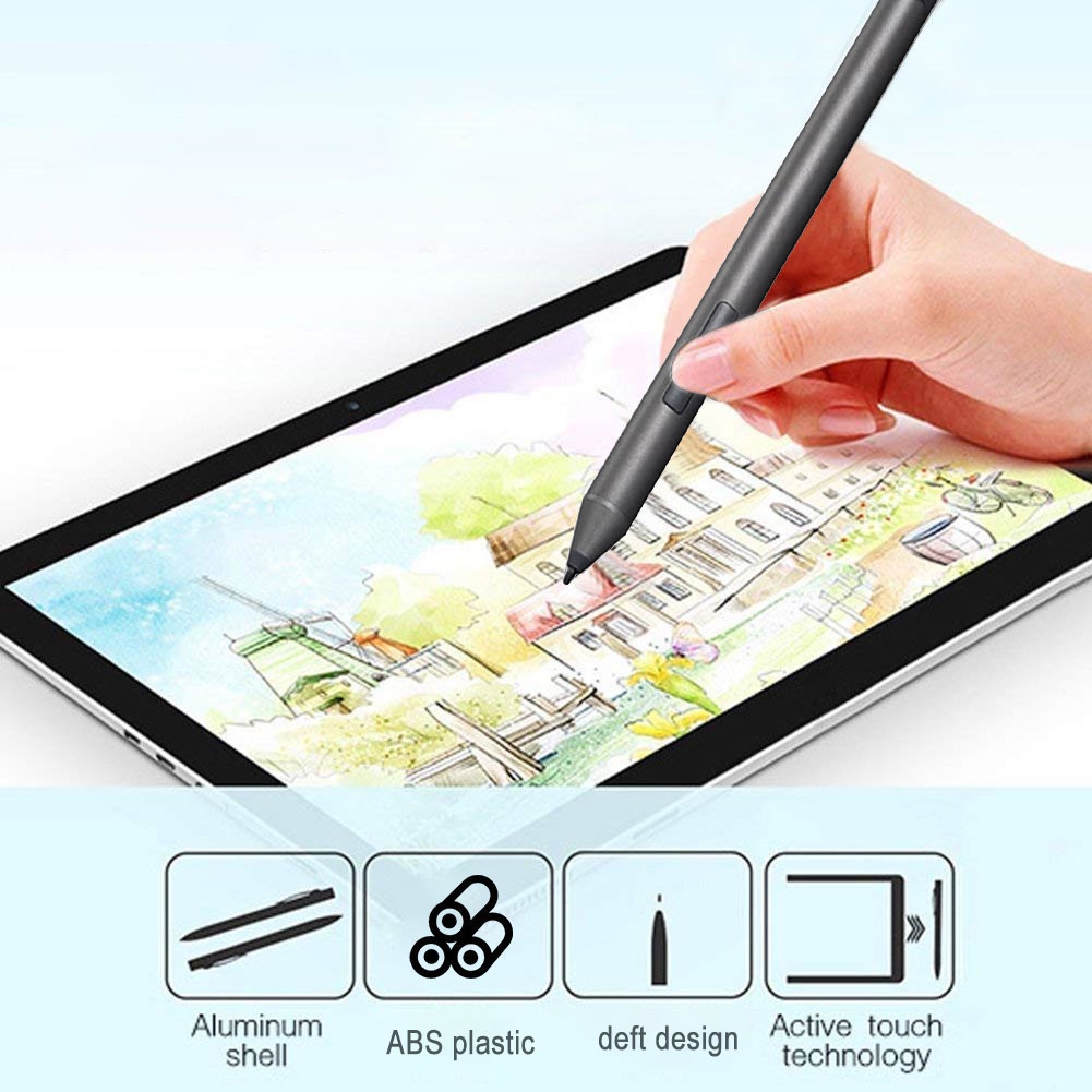 Gray Touch Screen Drawing Writing Pen with Holder Active Stylus Pencil for Lenovo IdeaPad Flex 5/Yoga 520 530 Tablet Not