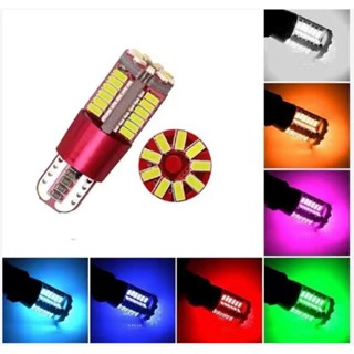 หลอดไฟ LED T10 แคนบัส 57 ดวง 3014 SMD สีฟ้า สําหรับติดด้านข้างประตูรถยนต์ 2 ชิ้น