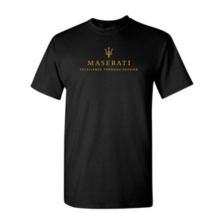 แฟชั่นยูนิเซ็กซ์◆maserati ความเป็นเลิศผ่าน passion racing sport supercar o neck t shirt ผู้ชาย