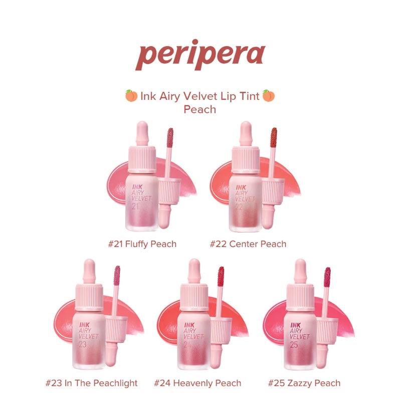 พร้อมส่ง แท้ Peripera ink airy velvet (Peach collection) - sungjundaddy ...
