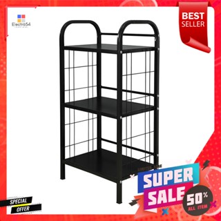 ชั้นวางของ 3 ชั้น STACKO AMAS 44x30.5x91.5 ซม. สีดำ3-TIER SHELVING UNIT STACKO AMAS 44X30.5X91.5CM BLACK