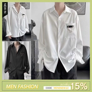 Mens Fashion Solid Color Long Sleeve Shirt (6002)