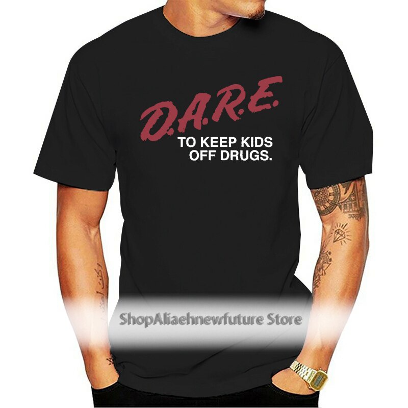 เสื้อผู้ชายเท่ - เสื้อยืดผ้าฝ้ายยี่ห้อ Homme พิมพ์ผู้ชาย Harajuku แบรนด์กล้าที่จะไม่ให้เด็กปิดยาเสพ