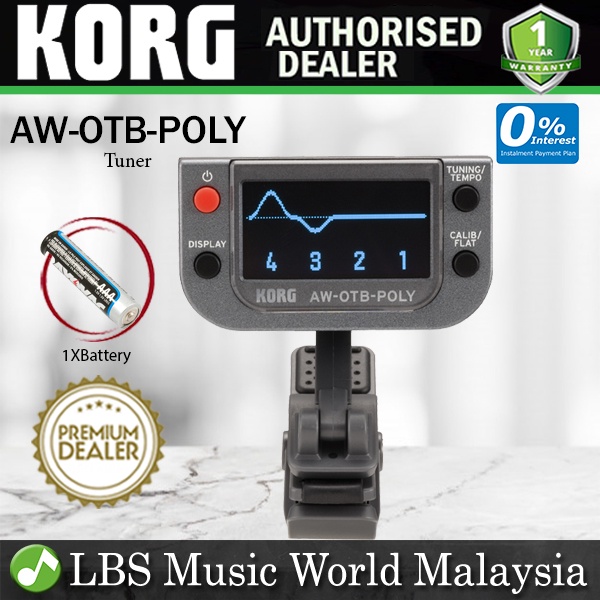Korg AW-OTB-POLY Polyphonic Clip On Tuner (AW OTB POLY)