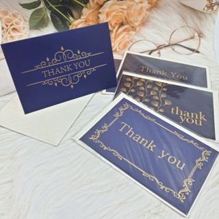 พร้อมส่ง การ์ด  " Thank you " ตัวอักษรสีทอง สวย หรู