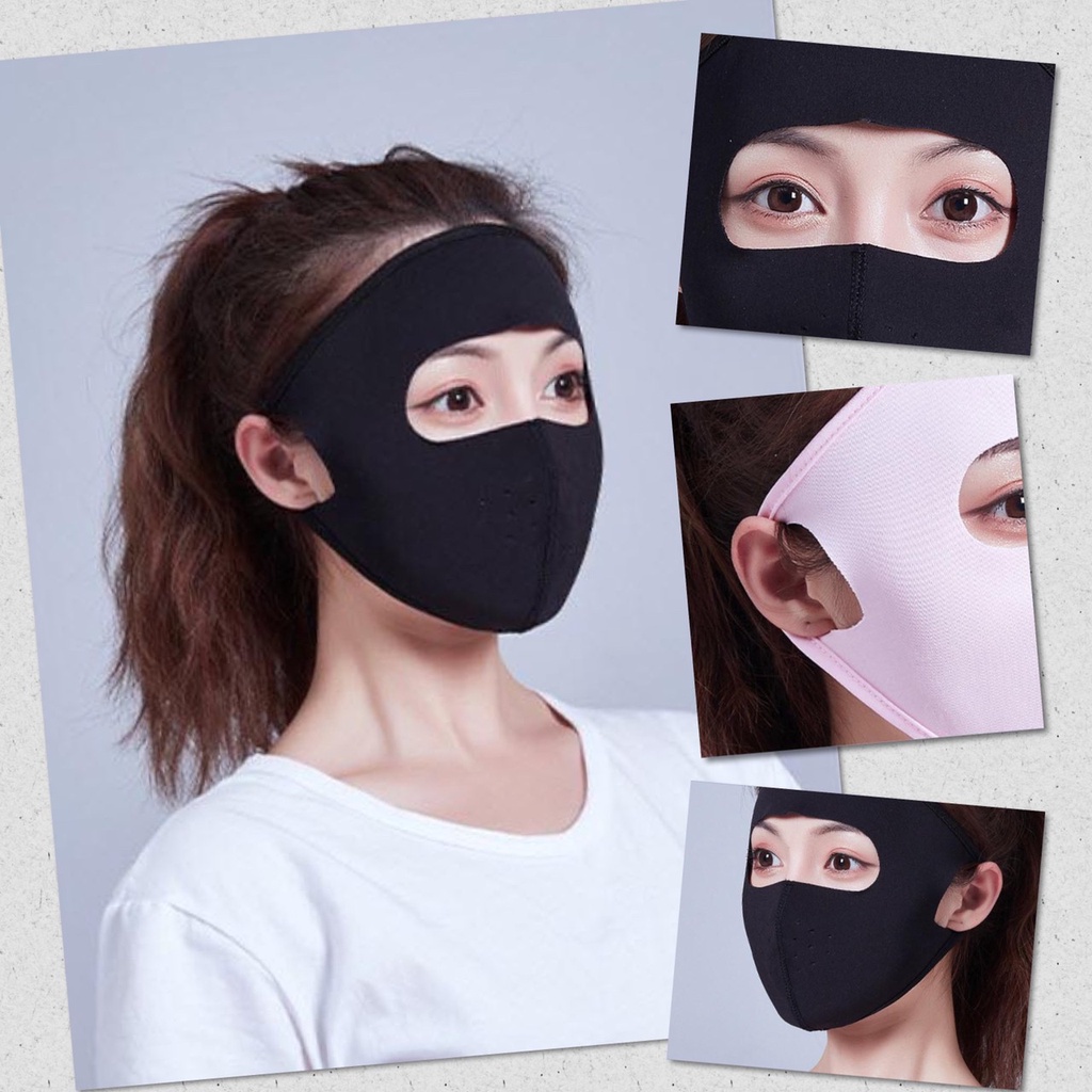 หน้ากาก กันแดด UV กันฝุ่น แบบเต็มหน้า ออกกำลังกาย กีฬา ยืดได้เยอะ ระบายอากาศดี นุ่มสบาย สไตล์เกาหลี