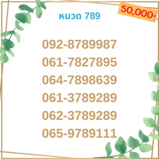 เบอร์มงคล 789 เบอร์มังกร เบอร์จำง่าย เบอร์รวย เบอร์เฮง ราคาถูก ราคาไม่แพง