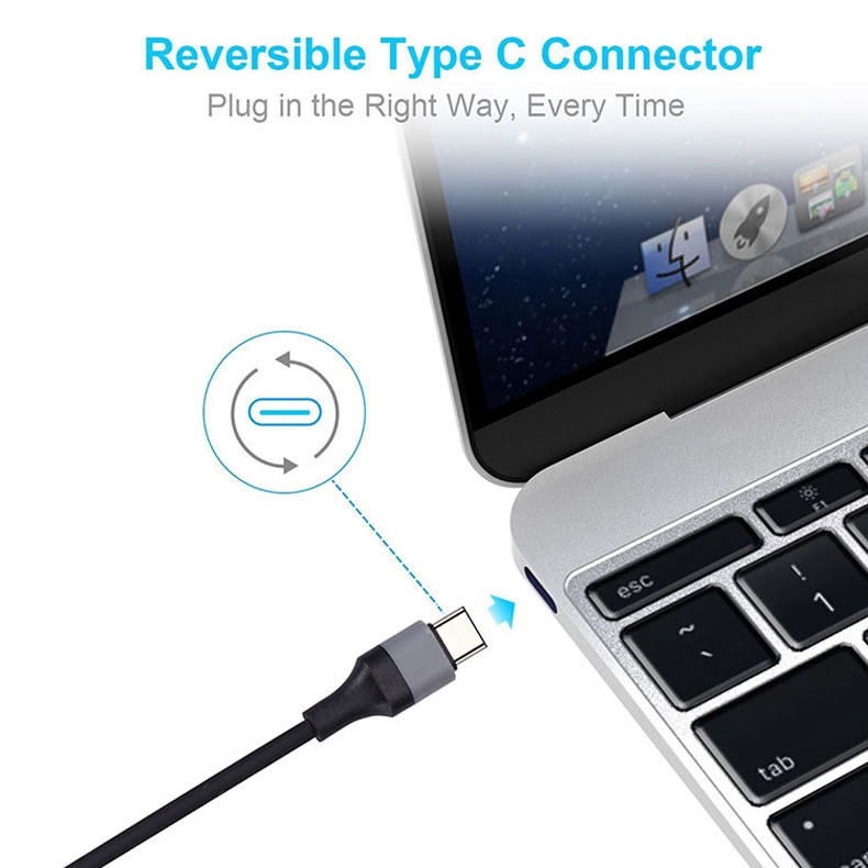 อะแดปเตอร์แปลงสายเคเบิ้ล USB3.1 Type C เป็น Hdmi Ultra HD 1080P 4k สําหรับ Samsvng S8 S9 S10