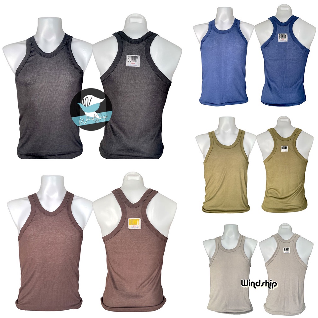 เสื้อกล้าม ผ้ายืด  BUNNY เสื้อกล้ามผู้ชาย ระบายอากาศ (MA12) - รูปที่ 2