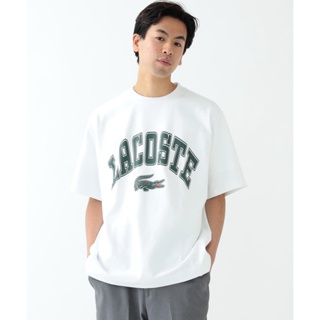 Lacostesa × BEAMS เสื้อยืดแขนสั้น พิมพ์ลายโลโก้ ขนาดใหญ่ สําหรับนักศึกษา