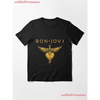 Vintage BON BON KARI JOVI JOVIs Gifts Men Women Essential T-Shirt บอนโจวี ​วงร็อค Bon Jovi เสื้อยืดผู้หญิง เสื้อยืดผู้ช