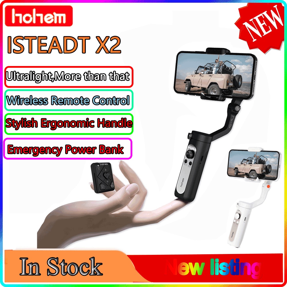 Hohem iSteady X2 Smartphone 3-Axis Gimbal with Remote Control Lightweight Foldable Stabilizer for iP