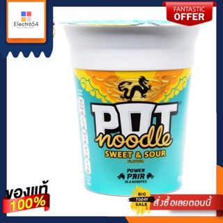 (Best before- 31/08/22) Pot Noodle Sweet &amp; Sour 90g พ็อต นู้ดเดิ้ล รสเปรี้ยวหวานสไตล์เอเชีย 90 กรัม