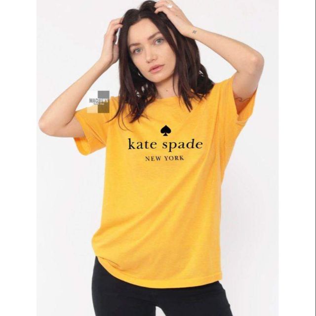 เสื้อแฟชั่นผญ sexy เสื้อยืดสีขาวผู้ชาย เสื้อที่ได้รับแรงบันดาลใจจาก Kate ♠️ Spade */- เสื้อยืดวินเทจ