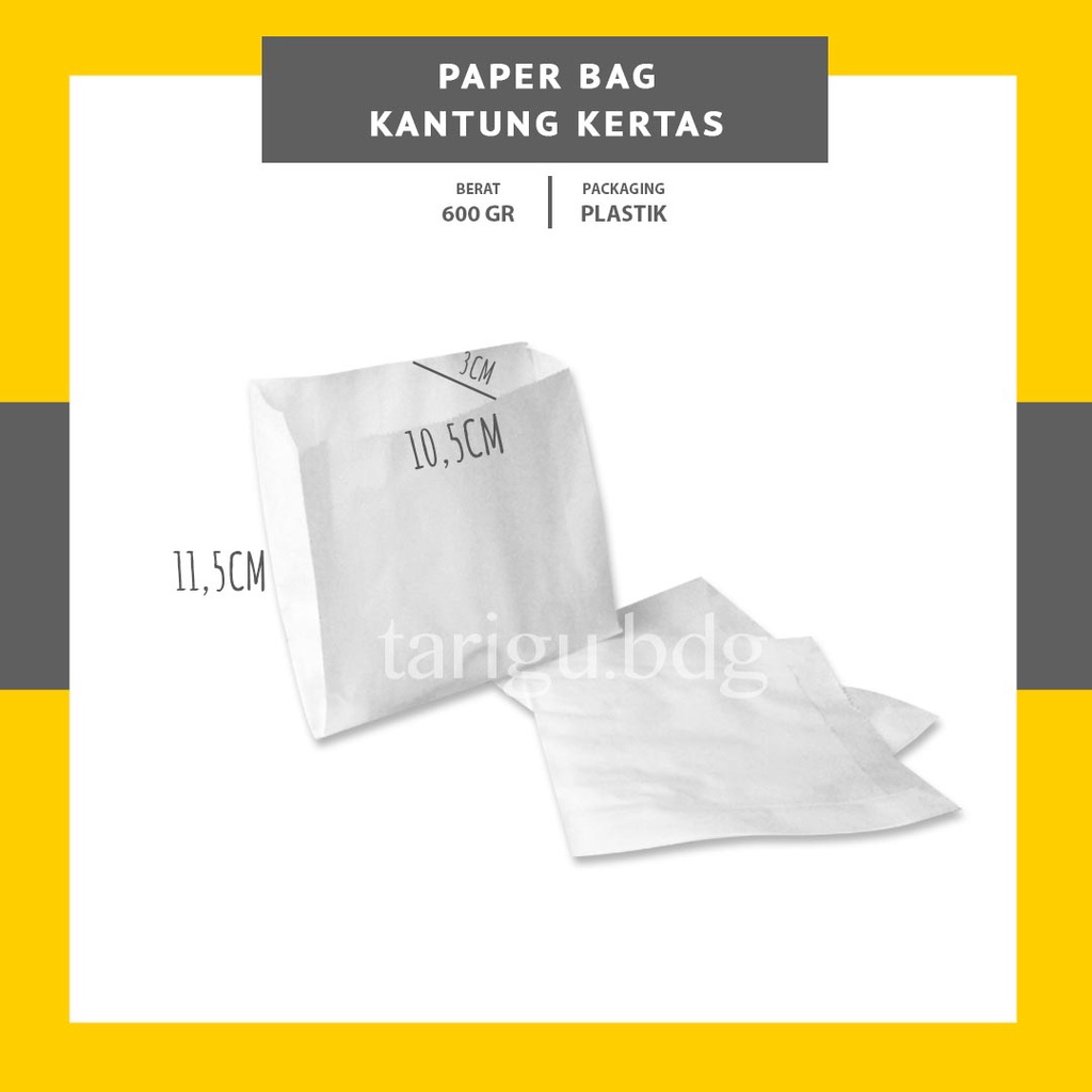 XS PAPER BAG PLAIN PAPER BAG - BURGER BREAD BAG FRIED CHICKEN BAG - CHICKEN PAPERBAG SHIHLIN