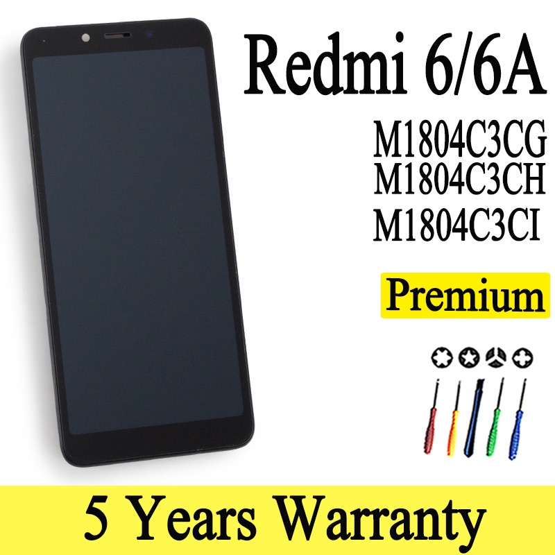 100% New M1804C3CG M1804C3CH M1804C3CI Premium LCD For Xiaomi Redmi 6 LCD Display Touch Screen Repla