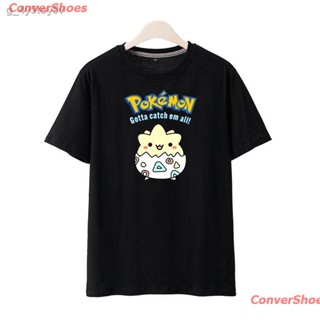 เสื้อยืดลำลอง [Lowest Price]นักสืบ Pikachu Pokemon Jenny Turtle เสื้อยืดชายและหญิงการ์ตูนโปเกมอนคู่แขนสั้นแขนสั้น [โพสต์