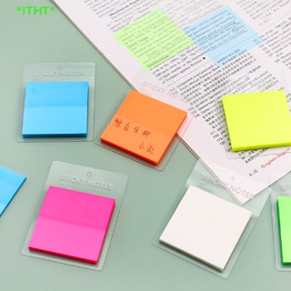 Itht&gt; ใหม่ กระดาษโน้ตมีกาวใส กันน้ํา สีสันสดใส 50 แผ่น