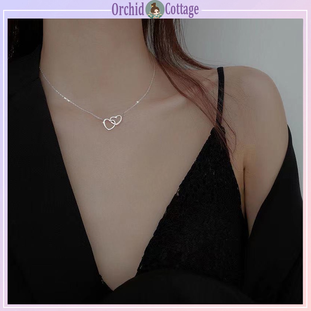 สร้อยคอรักเงินสุทธิสีแดง, สร้อยคอรูปหัวใจสไตล์เกาหลีที่เรียบง่ายของผู้หญิง, สร้อยคอขายส่ง,สร้อยคอสร้อยคอแฟชั่นผู้หญิง，