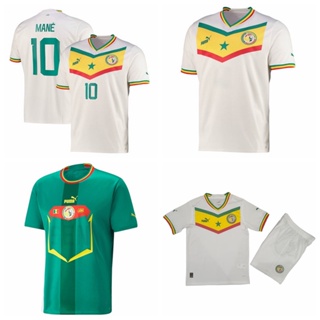 เสื้อกีฬาแขนสั้น ลายทีมชาติฟุตบอล World Cup Senegal Home Away Sadio Mane 2022