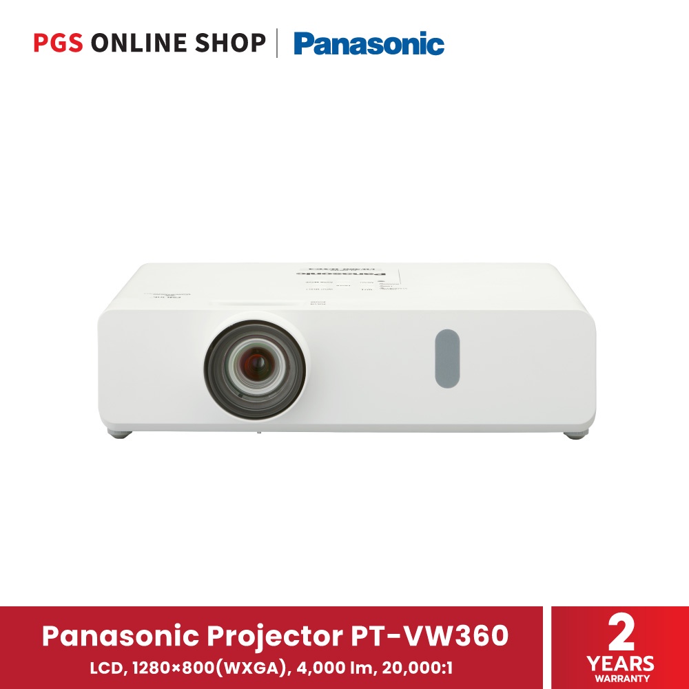 Panasonic Projector PT-VW360 โปรเจคเตอร์ LCD, WXGA (1280×800), 4000 Lumens, 20000:1