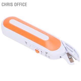 Chris Office กรรไกรไฟฟ้าไร้สาย ใบมีดโลหะ พาวเวอร์ซัพพลายคู่ ด้ามจับตามหลักสรีรศาสตร์ แบบพกพา สําหรับเย็บผ้า